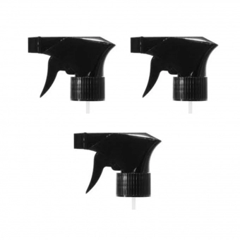 Gatilho Spray Rosca 28 Preto Borrifador - 3 Unidades