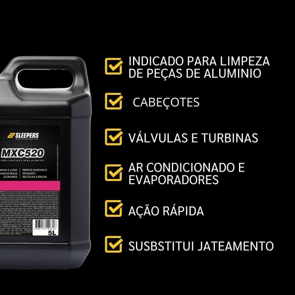 Desincrustante Ácido Abrilhantador de Peças MXC520 Sleepers - 5L
