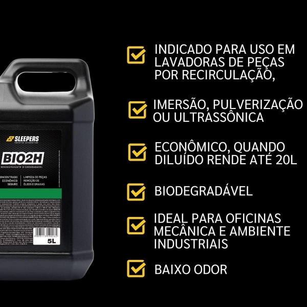 Desengraxante Biodegradável Limpeza De Peças Bio2h 50L